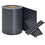 Juskys PVC Sichtschutzstreifen Doppelstabmatten Zaun - 35m x 19 cm - 30...