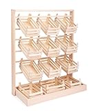 Small Foot Verkaufsstand aus Holz, großer Stand mit zwölf leeren Kisten, stabile...