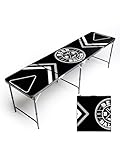 BeerBaller® Allblack Beer Pong Tisch | schwarzes Gestell & Kratzfeste Oberfläche |...