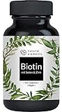 Biotin + Selen + Zink für Haut, Haare & Nägel - 365 vegane Tabletten - Premium...