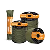 Abma Cord Paracord 550 Nylon Seil Paracord 4mm Schnüre (15m-30m-50m-100m) mit 7 Kern Type...