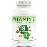 Vitamin B Komplex Intenso - 180 Kapseln (6 Monate) - Premium: Mit bio-aktiven Vitamin B...