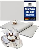 KK Verpackungen Packseide | 2 kg, 50 x 75 cm Packpapier in Grau | 180 Bögen Seidenpapier...