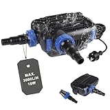 EXLECO Eco Teichpumpe Filterpumpe 10W max. 3000L/H Teichfilter Energiesparende...