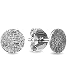 Beate Stohr - Ohrringe Silber 925 | echte Handmade Ohrstecker rund 6mm Eis-Matt |...