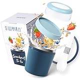 Swkien MüSlibecher to go,isolierter Edelstahl Jogurtbecher für Unterwegs mit...