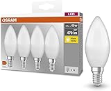 Osram LED Base Classic B Lampe, in Kerzenform mit E14-Sockel, nicht dimmbar,...
