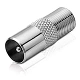 conecto Adapter F-Buchse auf IEC-Koax-Stecker, Antennen-Adapter zwischen...