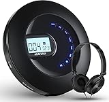 CD Player tragbar, wiederaufladbarer tragbarer CD-Player für Auto und Reisen,...