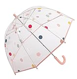 ThreeH Regenschirm Transparent für Kinder Leichte 8-Faser-Rippen Bogenmanual offen Süße...