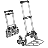 ATHLON TOOLS Treppensteiger-Sackkarre bis 100kg - klappbar - aus Aluminium - extra Langer...