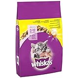 Whiskas Junior ab 2-12 Monaten - Katzentrockenfutter für Junge Katzen - Huhn - 7 kg