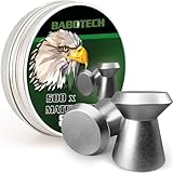 500 Präzisions 4.5mm Diabolos mit Flach Kopf von Babotech für Luftgewehr Luftpistole in...