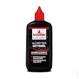 NIGRIN BIKE-CARE Allwetter-Kettenöl, 100 ml Flasche, Fahrradkettenöl, verringert...