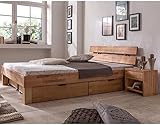 Möbel-Store24 Futonbett Schlafzimmer Bett Kernbuche massiv Holz geölt Judith...
