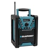 Blaupunkt BSR 300 Baustellenradio mit Akku – Tragbares Radio mit Bluetooth 5.3 robust...