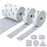 Vicloon Filzgleiter Selbstklebend, 3 Rollen Filz Selbstklebende(120 * 10cm *1er...
