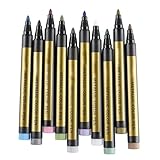 Glitzermarker, Metallfarbmarker - 10 Stück Farbige Marker Mit Feiner Spitze, Schimmernde...