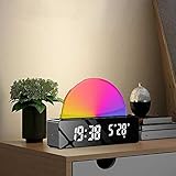IMADAN Wecker mit Licht, Wake Up Licht mit Mehrfarben- und Helligkeitseinstellung, Wecker...
