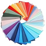 30 Stück Baumwollstoff Patchwork, 20cm x 25cm Einfarbige Quadrate, Buntes...