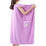 Badewickel für Damen, nach dem Duschen, Bademantel, 80 x 130 cm, leichter, schnell...