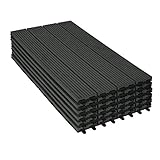 WOLTU WPC Terrassenfliesen Terrassendielen Holz-Optik 30x60cm, Fliese...