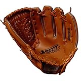BEST SPORTING Baseballhandschuh braun-Natur aus Kunstleder, Größe Senior I...