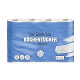 by Amazon Küchenrolle, 3-lagig, 4 Rollen (4 Rollen, 1-er Pack), 64 Blätter pro Rolle,...