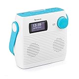 Auna Splash Duschradio, DAB Radio, BT DAB+/UKW IPX4, DAB+ Radio mit USB-Port...