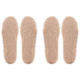 Einlegesohlen Winter Warm 2 Paar Khaki Faux Lammfell Einlegesohlen Flauschige...