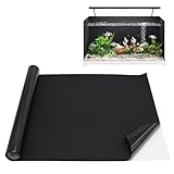 SEMGABO Aquarium Rückwandfolie Schwarz Statisch Haftender, 40x200cm Aquarium...
