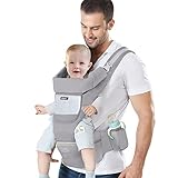 IULONEE Neugeborene Babytrage, Ergonomisch Babytrage mit Hüftsitz...