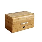 Brotkasten mit Deckel aus Holz - Brotbox zur Aufbewahrung inkl. Schneidebrett -...