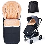 Orzbow Künstliches Schaffell Winterfußsack für Buggy | Waschbar Baby Fußsack...