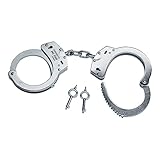 Perfecta Handschelle HC200 Standart Stahlfesseln mit Kette, Silber, One Size