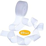 Organzaband, Weiß, 45m x 4cm Organza Schleifenband,Schimmernd Weiss Geschenkband...