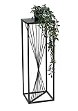 DanDiBo Blumenhocker Metall Schwarz Eckig 70-100 cm Blumenständer Beistelltisch...