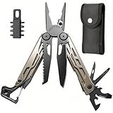 AROMUJOY 25 in 1 Multi-Tool, Multitool Werkzeug Edelstahl, Faltbares Multifunktionszange...