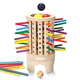Japace Montessori Spiel Holz Familien-Brettspiel, 36 Stück Bunte Holzstäbchen Mathematik...