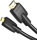 Amazon Basics Hochgeschwindigkeits-Micro-HDMI-Kabel auf HDMI, neuster Standard, 1.83 m,...