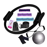 Pilates-Set Für Frauen, 8-teiliges Pilates-Set, 25 cm Yogaball, 5-stufige Beinbänder,...
