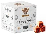 TIKI HEAT Kokos Kohle 20KG I Premium BBQ Grillkohle I 26mm Kohle Kokosnuss Grill Kokos...