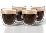 IZSUZEE Espressotassen Set 4er 80ml Doppelwandige Gläser - Thermogläser...