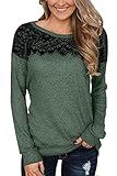 BesserBay Damen Uni Sweatshirt mit Rund Hals und Soft Floral Elegant Noos für...
