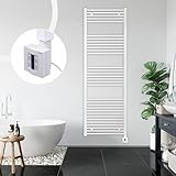 anapont elektrischer Badheizkörper 1775x600 - weiß gerade - Timer-Funktion -...