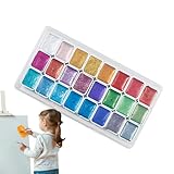 demaxiyad Solides Aquarell-Malset, Reise-Kunst-Set zum Malen, lebendige Glitzerfarben,...