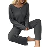 ZSHDTKWB Pyjama Damen Women Casual Pyjama Set Pyjama Frauen Pyjama Weibliche Schlafzimmer...