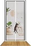 JOEUQK Fliegengitter für Katzen, Balkontür, 100 x 200 cm, verdickter Katzenschutz,...