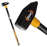 4000 g Hammer 4 Kg Vorschlaghammer Lang Fiberglas DIN 1042 zum Eintreiben von...