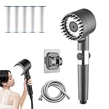 Einstellbare Handbrause mit visuellem Filter und vier Modi, 5 Filterwatten, 1,5 m...